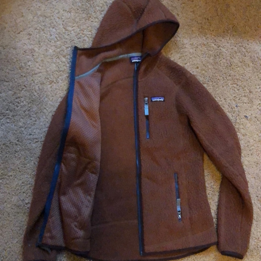 Patagonia retro pile fleece zip hoodie
